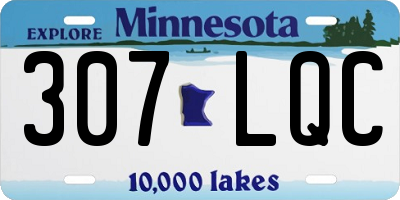 MN license plate 307LQC