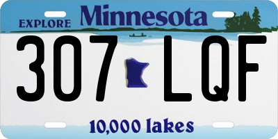 MN license plate 307LQF