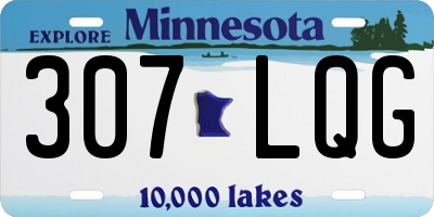 MN license plate 307LQG