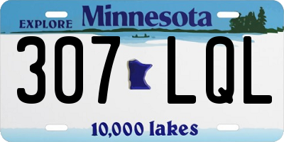 MN license plate 307LQL