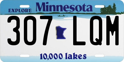MN license plate 307LQM