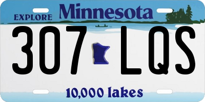 MN license plate 307LQS