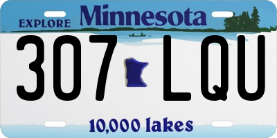 MN license plate 307LQU