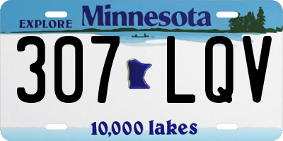 MN license plate 307LQV
