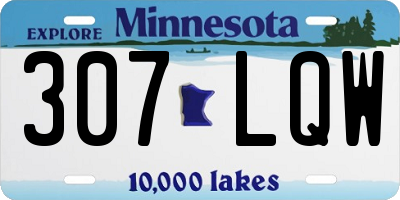 MN license plate 307LQW