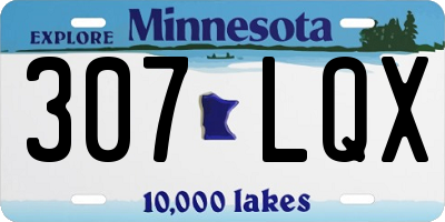 MN license plate 307LQX