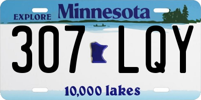 MN license plate 307LQY