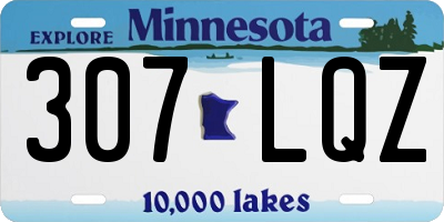 MN license plate 307LQZ