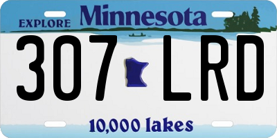 MN license plate 307LRD
