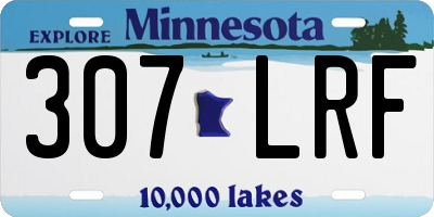 MN license plate 307LRF