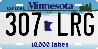 MN license plate 307LRG