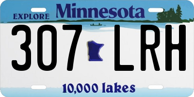 MN license plate 307LRH
