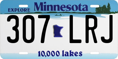MN license plate 307LRJ