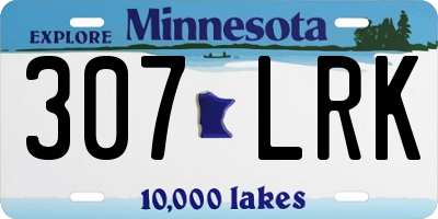 MN license plate 307LRK