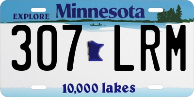 MN license plate 307LRM