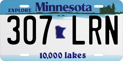 MN license plate 307LRN