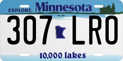 MN license plate 307LRO