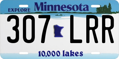 MN license plate 307LRR