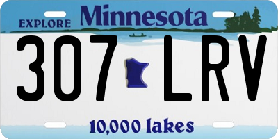 MN license plate 307LRV