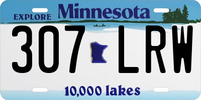 MN license plate 307LRW