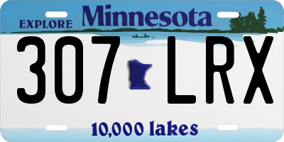 MN license plate 307LRX