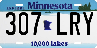 MN license plate 307LRY