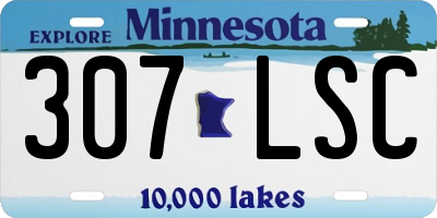 MN license plate 307LSC