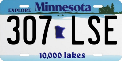 MN license plate 307LSE