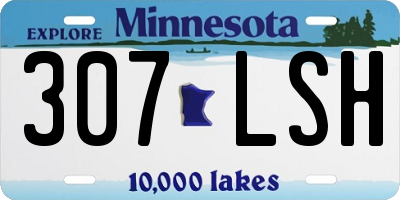 MN license plate 307LSH