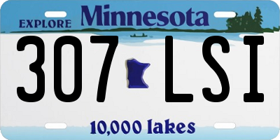 MN license plate 307LSI