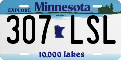 MN license plate 307LSL