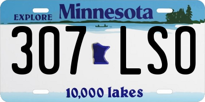 MN license plate 307LSO