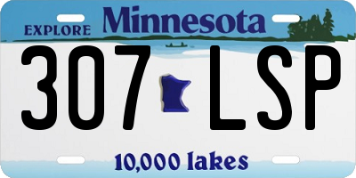 MN license plate 307LSP