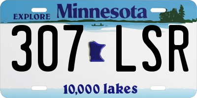 MN license plate 307LSR