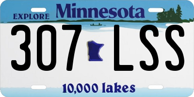 MN license plate 307LSS