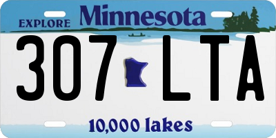 MN license plate 307LTA
