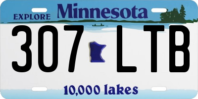 MN license plate 307LTB