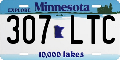 MN license plate 307LTC