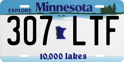 MN license plate 307LTF