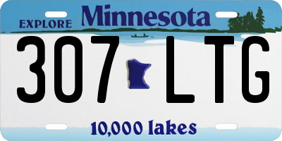 MN license plate 307LTG