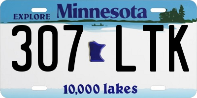 MN license plate 307LTK