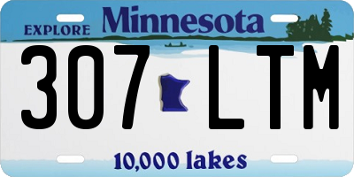 MN license plate 307LTM