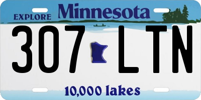 MN license plate 307LTN
