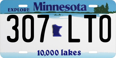 MN license plate 307LTO