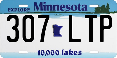 MN license plate 307LTP