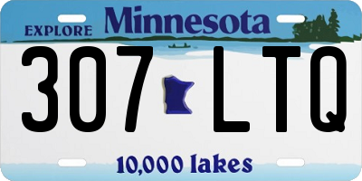 MN license plate 307LTQ