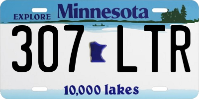 MN license plate 307LTR