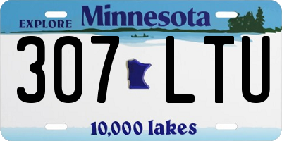 MN license plate 307LTU
