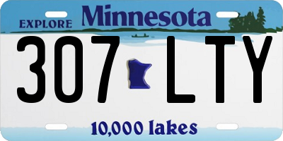 MN license plate 307LTY