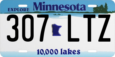 MN license plate 307LTZ